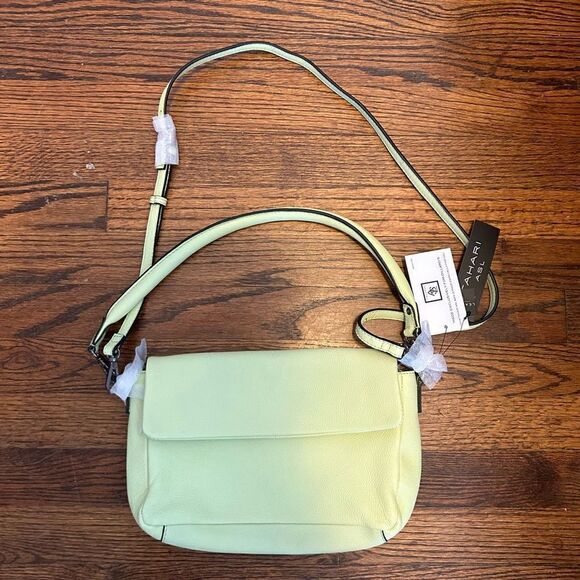 New Tahari ASL Leather Purse Bag Light Green - Picture 1 of 6